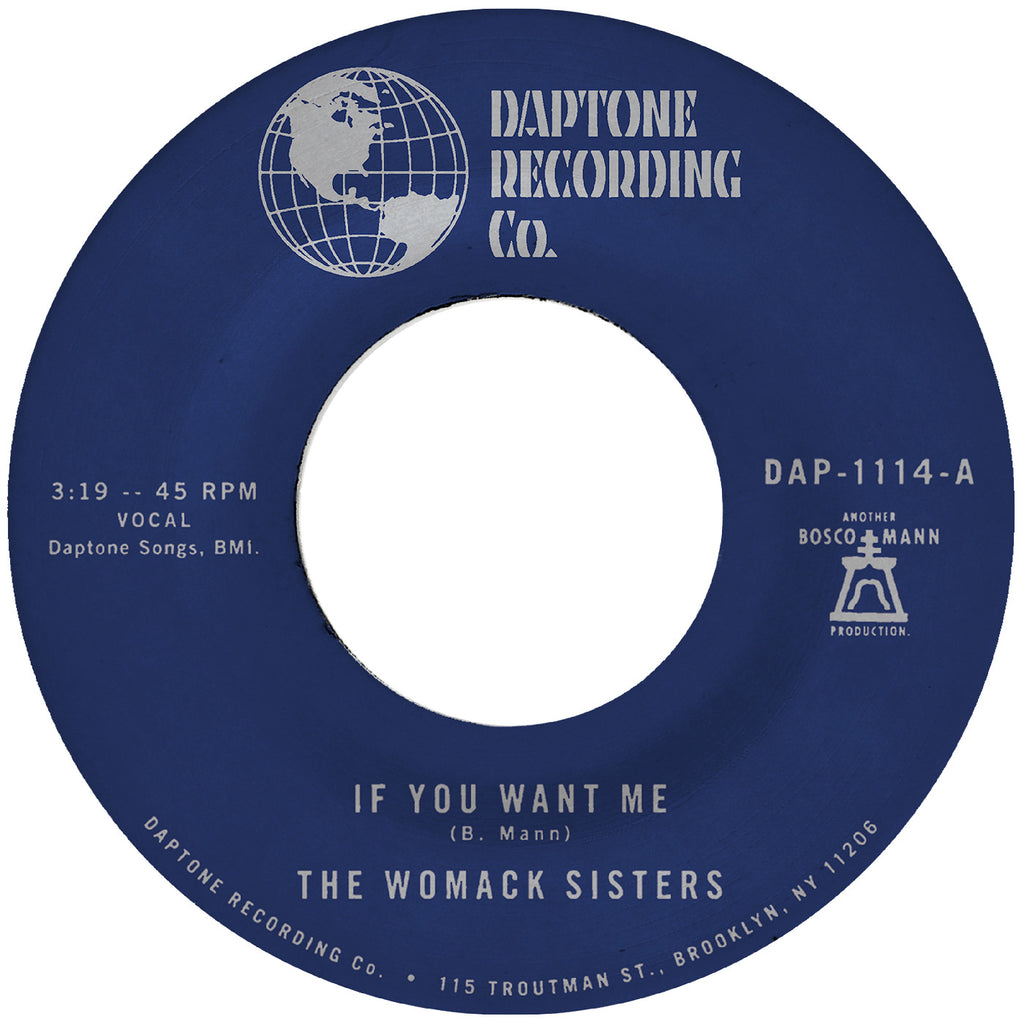 The Womack Sisters - If You Want Me B/W I Just Don'T Want You (To Say Goodbye) ((Vinyl))
