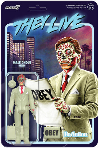 They Live - Super7 - They Live ReAction Wave 2 - Male Ghoul (Glow) (Collectible, Figure, Action Figure) ((Action Figure))
