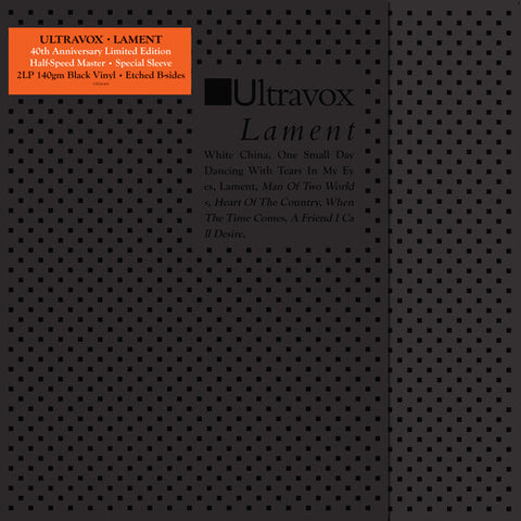 Ultravox - Lament: Limited 40th Anniversary Edition (Deluxe Edition, 140 Gram Vinyl) (2 Lp) ((Vinyl))