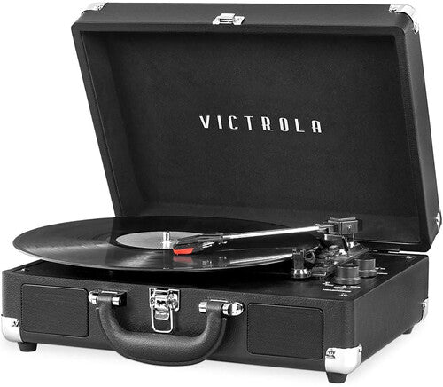 Victrola - Victrola-550BT-BLK Journey Bluetooth Wireless Suitcase Turntable 3 Speed (Black) ((Turntables))
