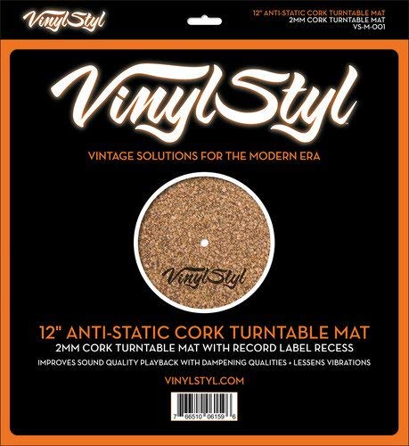 Vinyl Styl - 12" Anti-Static Cork Turntable Mat ((Turntable Accessories))