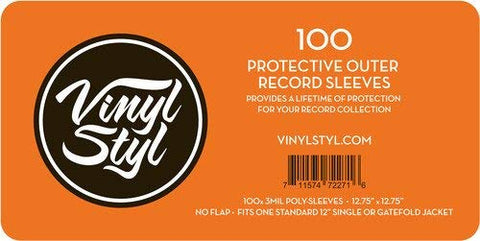 Vinyl Styl - 12.75" X 12.75" - 3 Mil Protective Outer Record Sleeve 100CT ((Turntable Accessories))