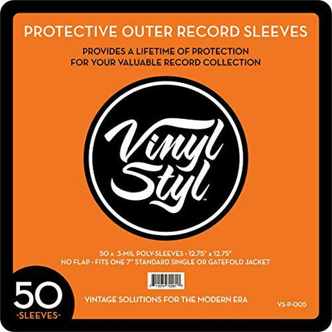 Vinyl Styl - 12.75" X 12.75" 3 Mil Protective Outer Record Sleeve 50CT ((Turntable Accessories))