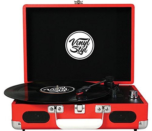 Vinyl Styl - Groove Portable 3 Speed Turntable (Red) ((Turntable Accessories))