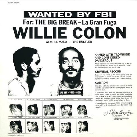 Willie Colón - La Gran Fuga [LP] ((Vinyl))