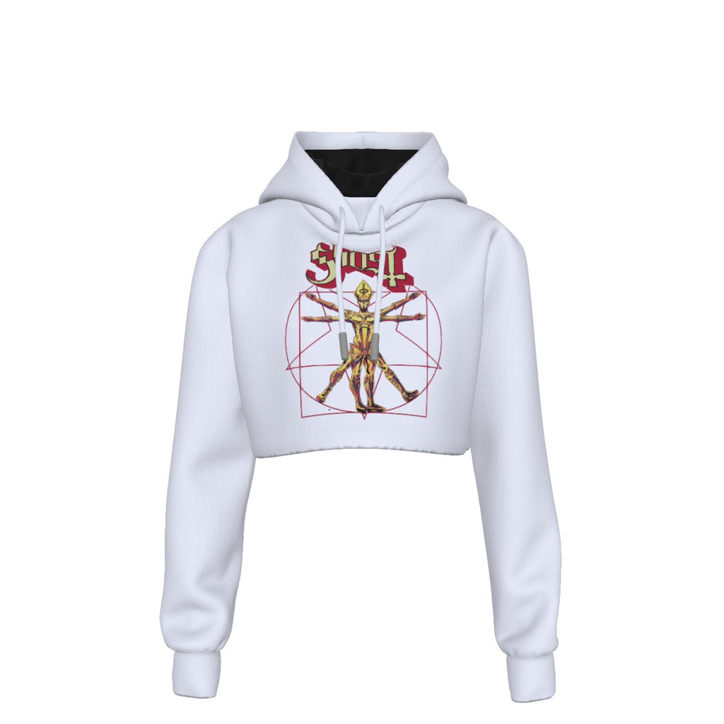 Yoycol - Ghost In the Machine Women's Cropped Hoodie (()) As Shown