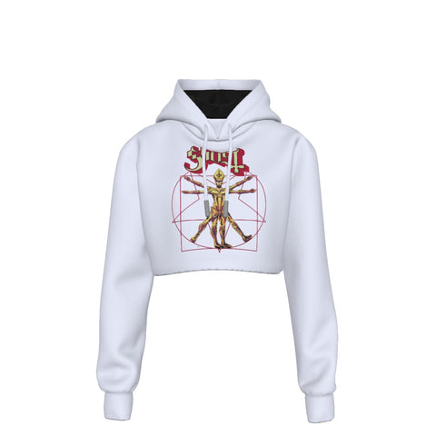 Yoycol - Ghost In the Machine Women's Cropped Hoodie (()) As Shown