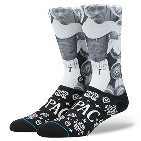 2 Pac - Stance 2 Pac Bandana Crew Socks - Mens Black Size L ((Apparel))