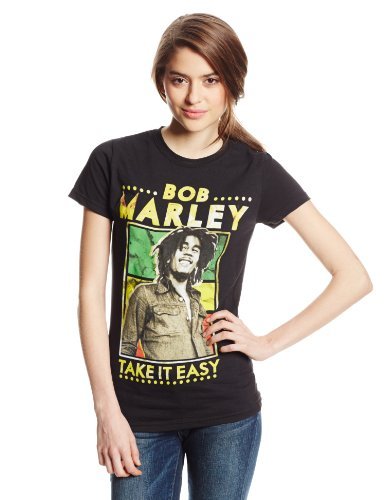 Bob Marley - Bob Marley Take It Easy Juniors T-Shirt, Black, Small ((Apparel))