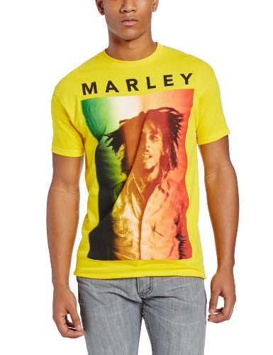 Bob Marley - Zion Rootswear Men'S Bob Marley Original T-Shirt, Yellow, Medium ((Apparel))