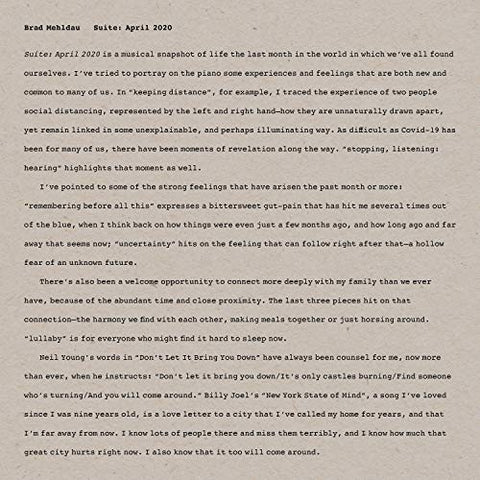 Brad Mehldau - Suite: April 2020 ((Vinyl))