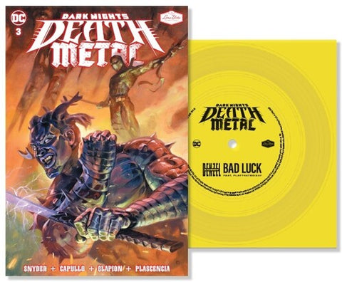 Denzel Curry/ PlayThatBoiZay - Bad Luck (DC - Dark Nights: Death Metal Version) (Limited Edition, Colored Vinyl, Yellow, Comic Book, Indie Exclusive) ((Vinyl))