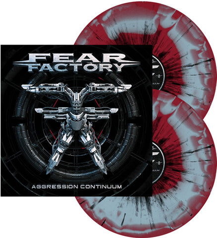 Fear Factory - Aggression Continuum (Red & Blue Swirl w/ Black Splatter) (Colored Vinyl, Red, Blue, Black, Limited Edition) ((Vinyl))