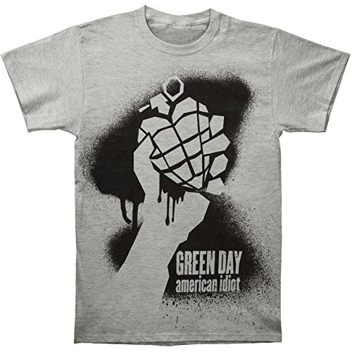 Green Day - Green Day Men'S Stencil Ai T-Shirt Grey ((Apparel))