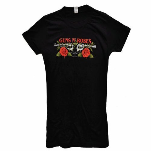 Guns N Roses - Juniors Guns N' Roses: Roses And Pistols T-Shirt,Black,X-Large ((Apparel))