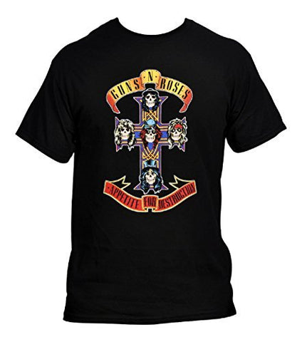 Guns N Roses - Men'S Guns N' Roses Cross T Shirt, Black, Xx-Large ((Apparel))