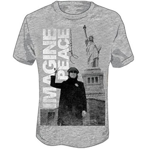 John Lennon - Beatles Men'S Imagine Slim Fit T-Shirt Medium Grey ((Apparel))