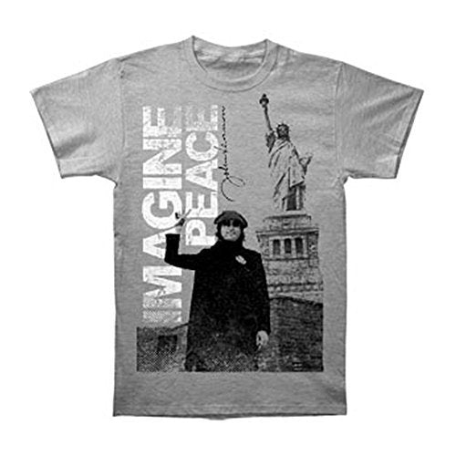 John Lennon - Beatles Men'S Imagine Slim Fit T-Shirt Small Grey ((Apparel))