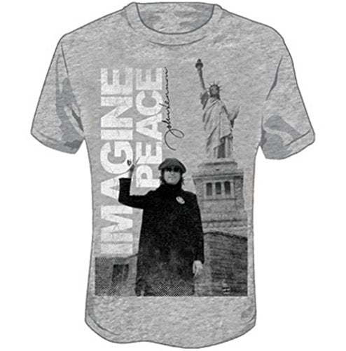 John Lennon - Beatles Men'S Imagine Slim Fit T-Shirt Xx-Large Grey ((Apparel))
