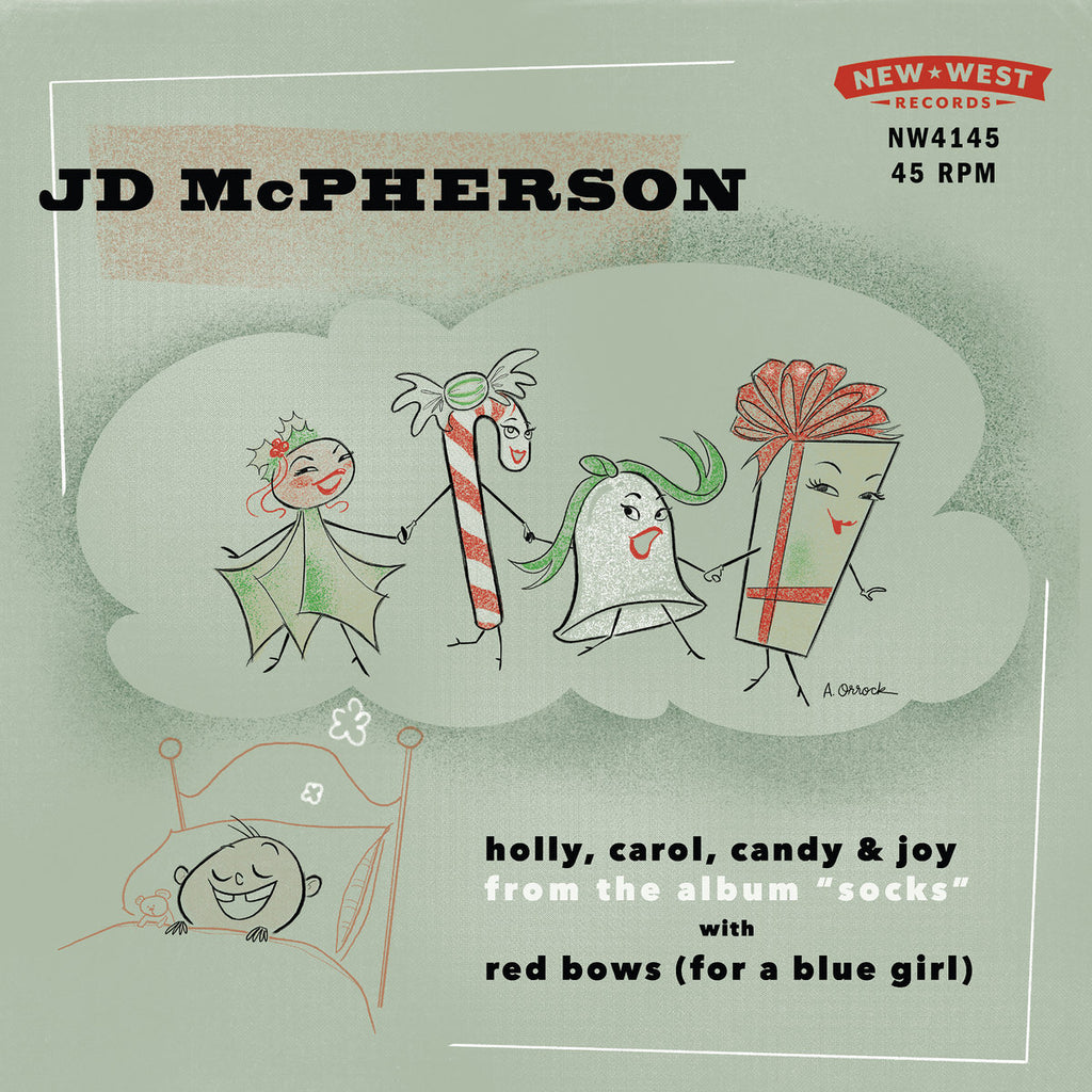 McPherson, JD - Holly, Carol, Candy & Joy / Red Bows (For A Blue Girl) (SNOW GLO ((Vinyl))