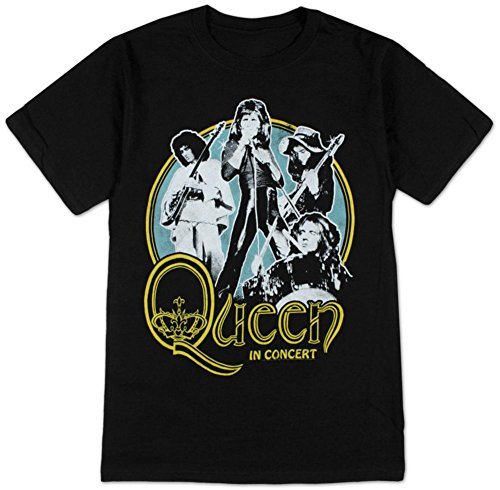 Queen - Men'S Queen In Concert T-Shirt, Black, Large ((Apparel))