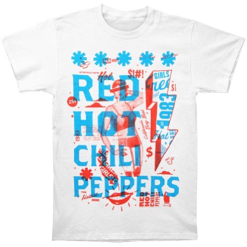 Red Hot Chili Peppers - Men'S Red Hot Chili Peppers Multiply T-Shirt, White, X-Large ((Apparel))