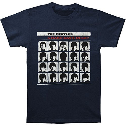 The Beatles - Men'S The Beatles Hard Days Night T-Shirt, Blue, Medium ((Apparel))