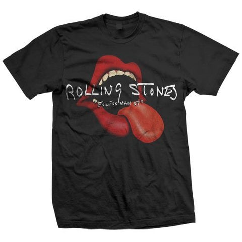 The Rolling Stones - Men'S Rolling Stones Open Mouth & Tongue T-Shirt,Black,Medium ((Apparel))