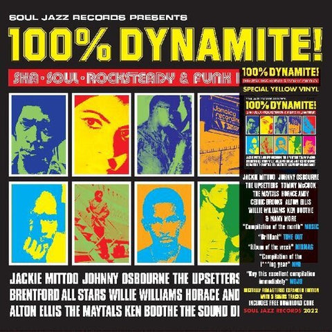 Various Artists - 100% Dynamite Ska Soul Rocksteady & Funk In Jamaica (RSD Exclusive, Colored Vinyl, Yellow, Digital Download Card) (2 Lp's) ((Vinyl))