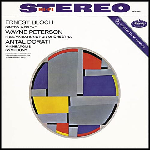 Antal Doráti/Minneapolis Symphony - Ernest Bloch/Sinfonia Breve/Wayne Peterson: Free Variations [LP] ((Vinyl))