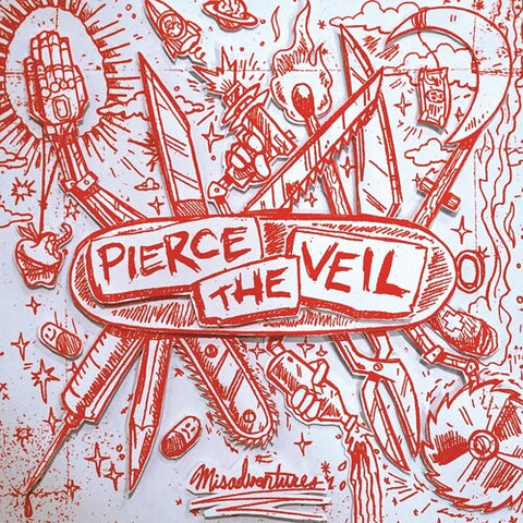 Pierce the Veil - Misadventures (Indie Exclusive, Limited Edition, Colored Vinyl, Red, Silver) ((Vinyl))
