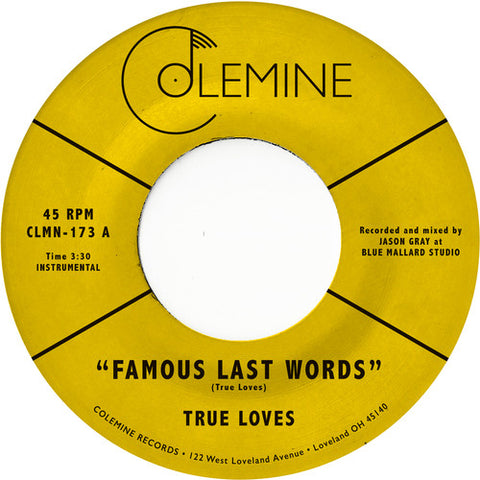 True Loves - Famous Last Words (7" Single) ((Vinyl))
